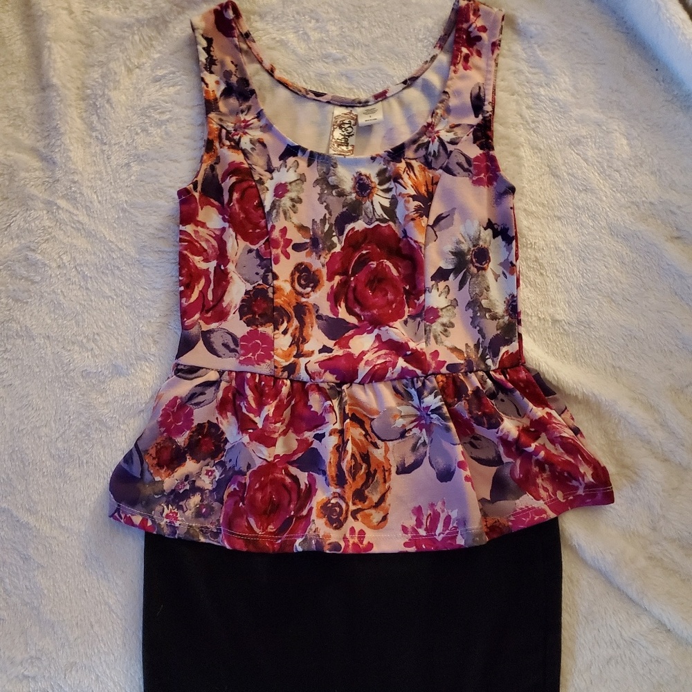 Floral dress mini skirt